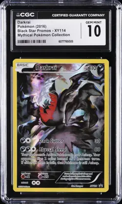 2016 POKEMON #XY114 DARKRAI CGC 10 GEM MINT - Image 1