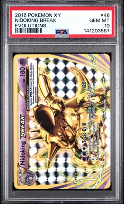 2016 POKEMON XY EVOLUTIONS #46 NIDOKING BREAK PSA 10 - Image 1
