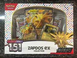 151 Zapdos ex Collection Box 4 Packs Scarlet & Violet Pokemon TCG **SEALED/NEW** - Image 1