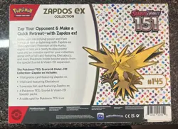 151 Zapdos ex Collection Box 4 Packs Scarlet & Violet Pokemon TCG **SEALED/NEW** - Image 2