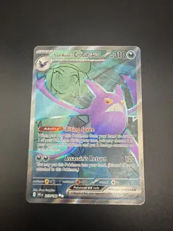 Team Rocket's Crobat ex 217/182 Pokemon TCG Destined Rivals Full Art Pokemon NM - Image 1