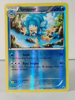 Simipour - Reverse Holo - Black & White base set #34 - Pokemon - NM -Y - Image 1