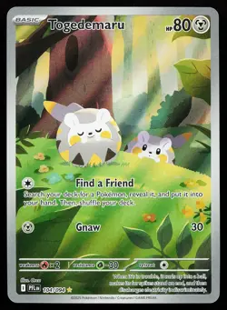 Togedemaru 104/094 Holo Illustration Rare Phantasmal Flames Pokemon Card - Image 1