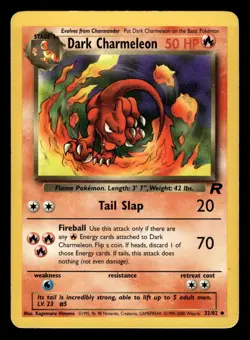 Dark Charmeleon 32/82 Uncommon Team Rocket Set Pokemon Card - 3 - Image 1
