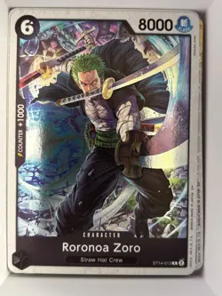 ST14-013 Roronoa Zoro - (Pirate Foil) English C NM One Piece TCG Card Game - Image 1