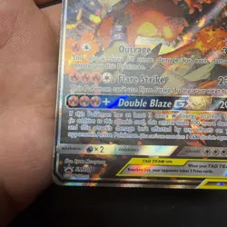 Pokemon Reshiram & Charizard GX TAG TEAM Ultra Rare Card SM201 - Image 3