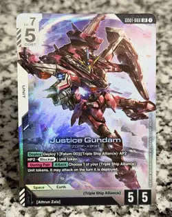 Gundam Card Game Justice Gundam Legend Rare Newtype Rising GD01-066 Near Mint - Image 1