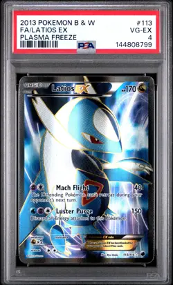 PSA 4 2013 Pokemon Black & White Plasma Freeze Full Art Latios EX 113/116 - Image 1