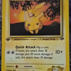 Pokemon TCG Lt. Surge's Pikachu 84/132 Gym Heroes Common Regular Unlimited - Image 1