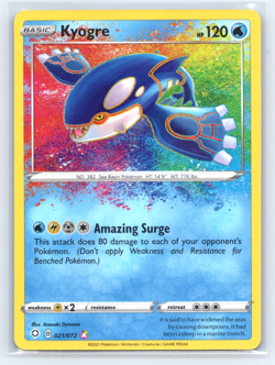 Pokemon - Kyogre 021/072 Amazing Rare Holo - Shining Fates - NM - Image 1
