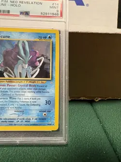 Pokemon TCG: Suicune Neo Revelation Unlimited Holo Rare #14/64, PSA 9 MINT. - Image 4