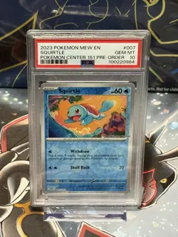PSA 10 Squirtle 007/165 Pokemon Center Promo 151 Stamp GEM MINT - Image 4