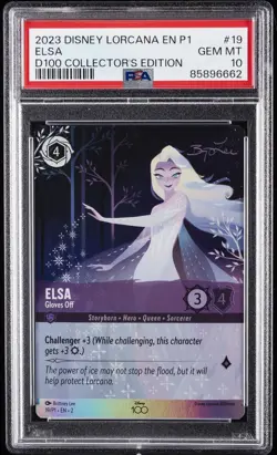 2023 DISNEY LORCANA EN P1-PROMO #19 ELSA - GLOVES OFF PSA 10 - Image 1