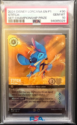 Disney Lorcana - Stitch - Rock Star - Set Championship Prize - PSA 10 💎🔥 - Image 1