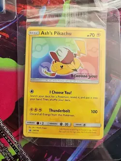 Pokemon TCG Black Star Promo SM108 Ash's Pikachu 'I Choose You' Sealed Card - Image 1