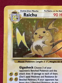 Raichu 14/62 Holo Fossil Card Pokemon (T104) - Image 3