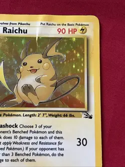Raichu 14/62 Holo Fossil Card Pokemon (T104) - Image 4