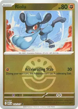 Riolu (Friend Ball) 112/217 Reverse Holo Common Pokemon ME: Ascended Heroes NM - Image 1