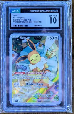 CGC 10 Eevee SVP 173 Black Star Promo - Prismatic Evolutions - Pokemon TCG - Image 1