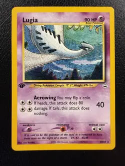 Pokemon TCG Lugia 1st Edition 20/64 Neo Revelation Vintage WOTC 2001 NM/LP - Image 1