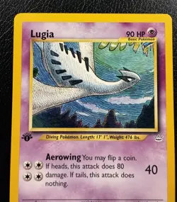 Pokemon TCG Lugia 1st Edition 20/64 Neo Revelation Vintage WOTC 2001 NM/LP - Image 2