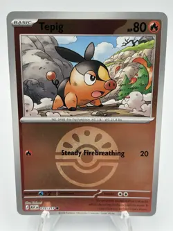 Tepig (Friend Ball) 029/217 Common Ascended Heroes Pokemon Reverse Holo NM - Image 1