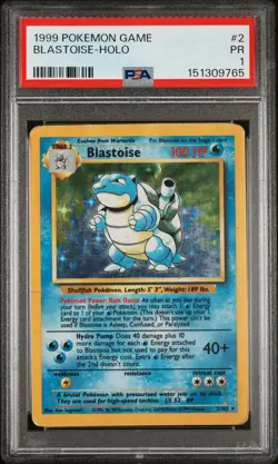 PSA 1 SEQUENTIAL Set 1999 Pokemon Blastoise 2/102 & Venusaur 15 Unlimited Base - Image 3