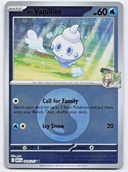 Pokemon TCG N's Vanillite 049/217 Energy Symbol Reverse Holo Ascended Heroes NM - Image 1
