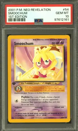 Pokemon Neo Revelation 1st Edition Smoochum 54/64 PSA 10 GEM MINT - Image 1