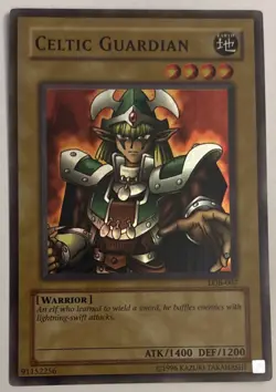 Yu-Gi-Oh! Celtic Guardian Legend of Blue Eyes Super Rare Unlimited LOB-EN007 - Image 1