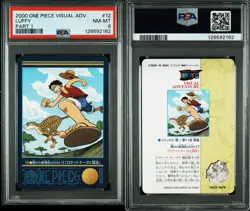 PSA 8 2000 CARDDASS ONE PIECE VISUAL ADVENTURE PART 1 #12 No.12 LUFFY - Image 3