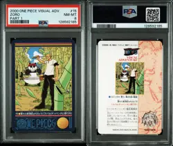 PSA 8 2000 CARDDASS ONE PIECE VISUAL ADVENTURE PART 1 #15 No.15 ZORO - Image 3