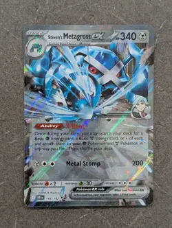 Pokemon Card 2025 METAGROSS EX Double Rare 145/182 Destined Rivals NM/M - Image 2