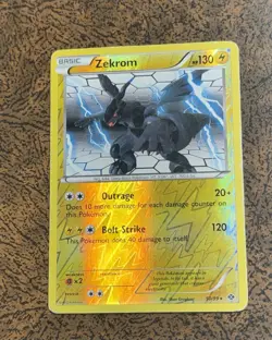 Zekrom 50/99 Next Destinies Rare Reverse Holo Pokemon Card. - Image 1