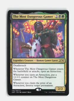 The Most Dangerous Gamer 174 Unfinity MTG NM - Image 1