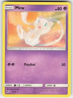 Mew 32/68 Rare Hidden Fates Pokemon Near Mint - Image 1