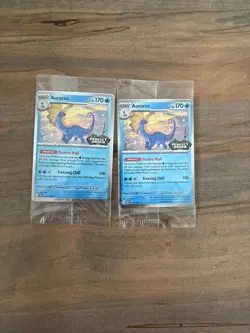 Pokemon TCG Aurorus English Perfect Order Stamped Promo Sealed Pack Lot of 2 - Image 1
