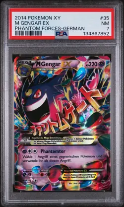 Pokemon PSA 7 M Gengar EX Phantom Forces 2014 XY German Near Mint BGS CGC - Image 1