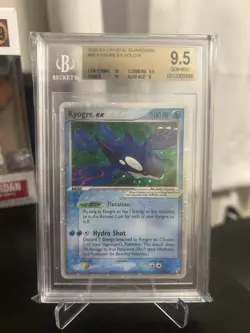 2006 EX Crystal Guardians Kyogre EX Holo R Beckett 9.5 Gem Mint Pokemon TCG - Image 1