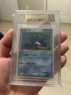 2006 EX Crystal Guardians Kyogre EX Holo R Beckett 9.5 Gem Mint Pokemon TCG - Image 3