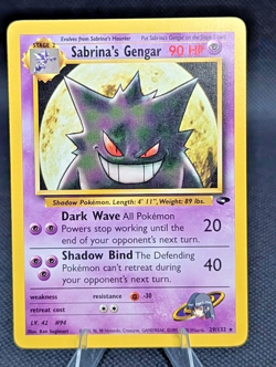 Pokemon Vintage Sabrina's Gengar Gym Challenge Rare 29/132 WotC - Image 1