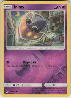 Played Reverse Holo Inkay 50/131 Common Forbidden Light Moderately Played - Image 1