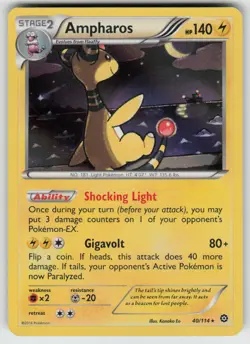 Holo Ampharos 40/114 Rare Steam Siege Near Mint - Image 1