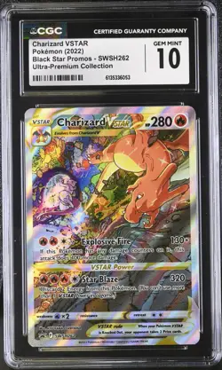 CGC 10 GEM Charizard VSTAR SWSH262 Premium Collection Black Star Promo Pokemon - Image 1
