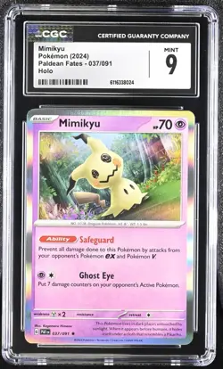 Mimikyu Holo Rare #037 - CGC 9 - Paldean Fates - Pokemon TCG - Image 1