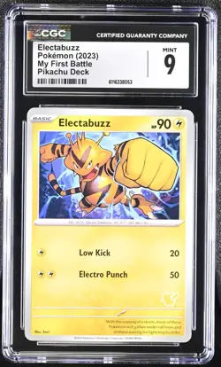 CGC 9 ⭐ Pokemon Electabuzz My First Battle Pikachu Symbol Deck 2023 - Image 1