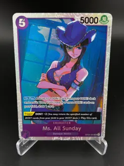 Ms. All Sunday OP04-064 Super Rare Kingdoms of Intrigue One Piece NM - Image 1