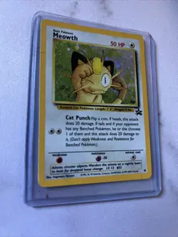 Meowth 10 WOTC Black Star Promo Holo Pokemon Card - Image 2