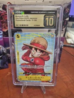 Pristine CGC 10 Monkey D. Luffy P-106 Promotional Card One Piece 2025 Japanese - Image 1