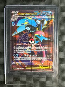 Chaos Rising Mega Greninja ex 100/086 HR Pokemon Card 🔥 Centering shown! - Image 2
